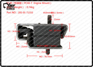 comprar Montagens de motor de borracha de KOMATSU, coxim de borracha 20S-01-71310 do motor da máquina escavadora de PC40 PC50 online manufacture