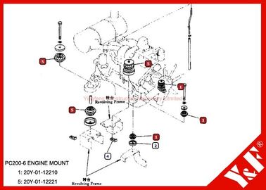 comprar Suporte de motor 20Y-01-12210 20Y-01-12221 das peças sobresselentes PC200-6 do OEM KOMATSU online manufacture
