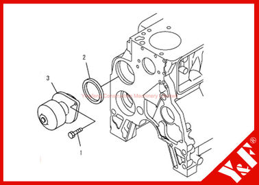 comprar a máquina escavadora de KOMATSU do motor 6D102 parte o conjunto da bomba de água de PC200-7 6735-61-1502 online manufacture