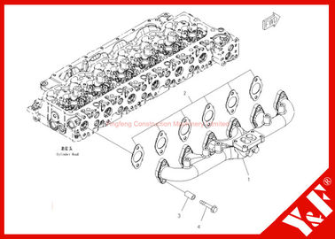 comprar A máquina escavadora de KOMATSU da maquinaria de construção parte o motor 6D102 do distribuidor de exaustão PC200-8 6754-11-5110 online manufacture