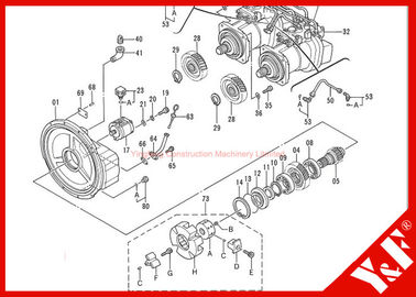 comprar Acoplamento de movimentação do motor da máquina escavadora de Hitachi ao volante do motor que monta o eixo da bomba hidráulica online manufacture