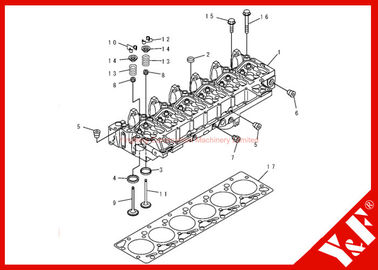 Gaxeta principal durável 6731-11-1370 do Assy 6735-11-1821 do cilindro