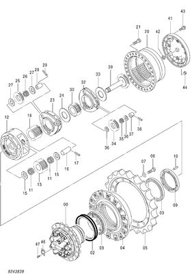 1032486 peças ZX200 ZX240-3 ZX240-3-HCMC ZX240-3G ZX240-5G de Hitachi do portador
