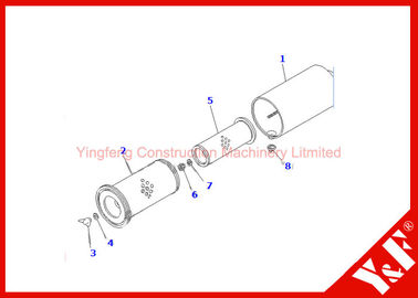 Purificador de ar 6732 do motor das peças sobresselentes da máquina escavadora da elevada precisão - 81 - 7210 600 - 181 - 6050 600 - 181 - 6540