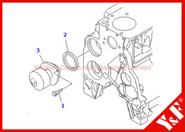 A máquina escavadora de baixo nível de ruído parte o Assy 6735-61-1501 6735-61-1502 da bomba de água